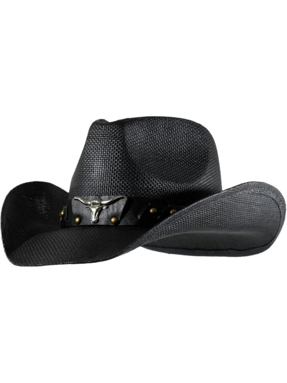 Men's Black Pull-On Style Classic Straw Western Cowgirl Cowboy Hat